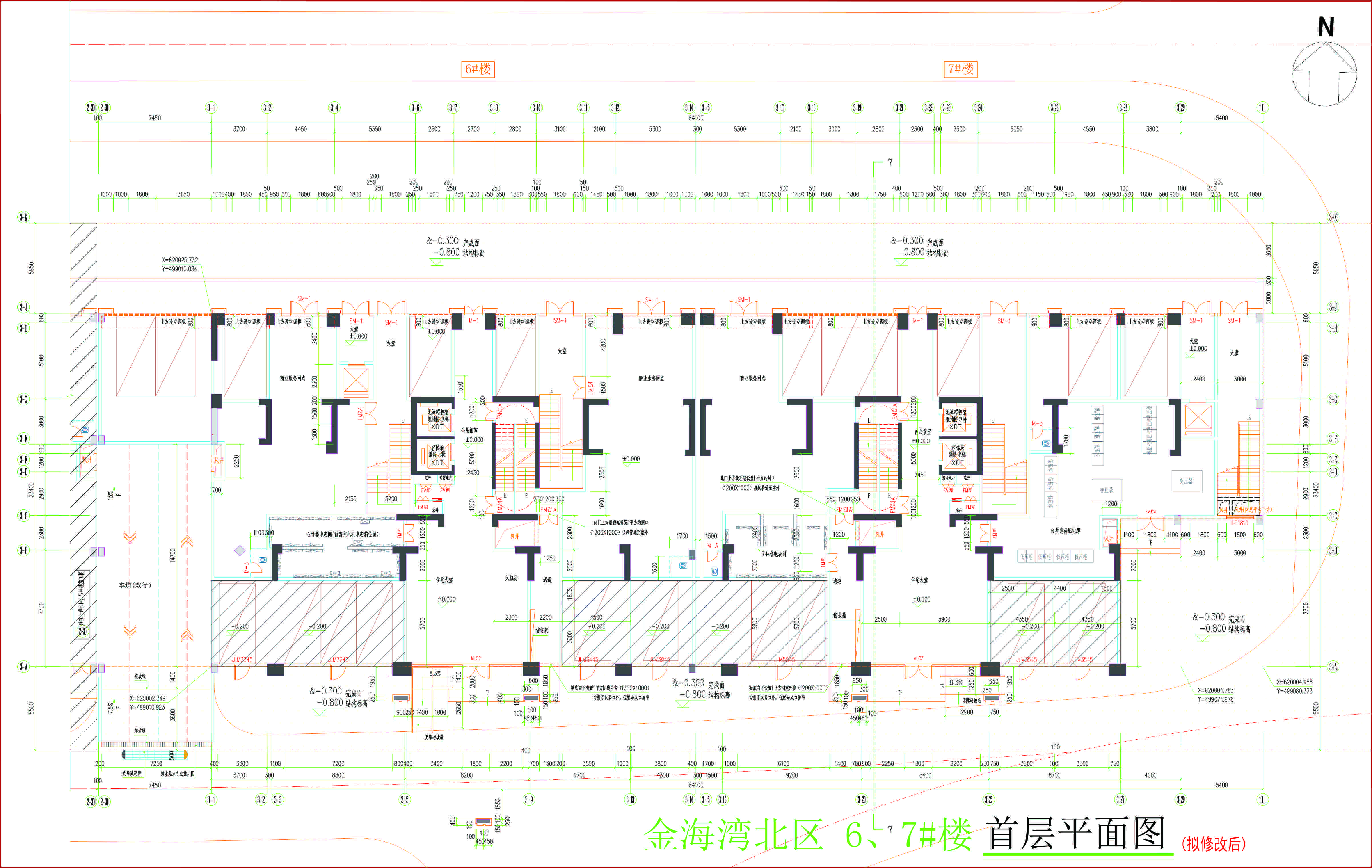 金海灣北區(qū)6、7#樓首層平面圖（擬修改后）.jpg