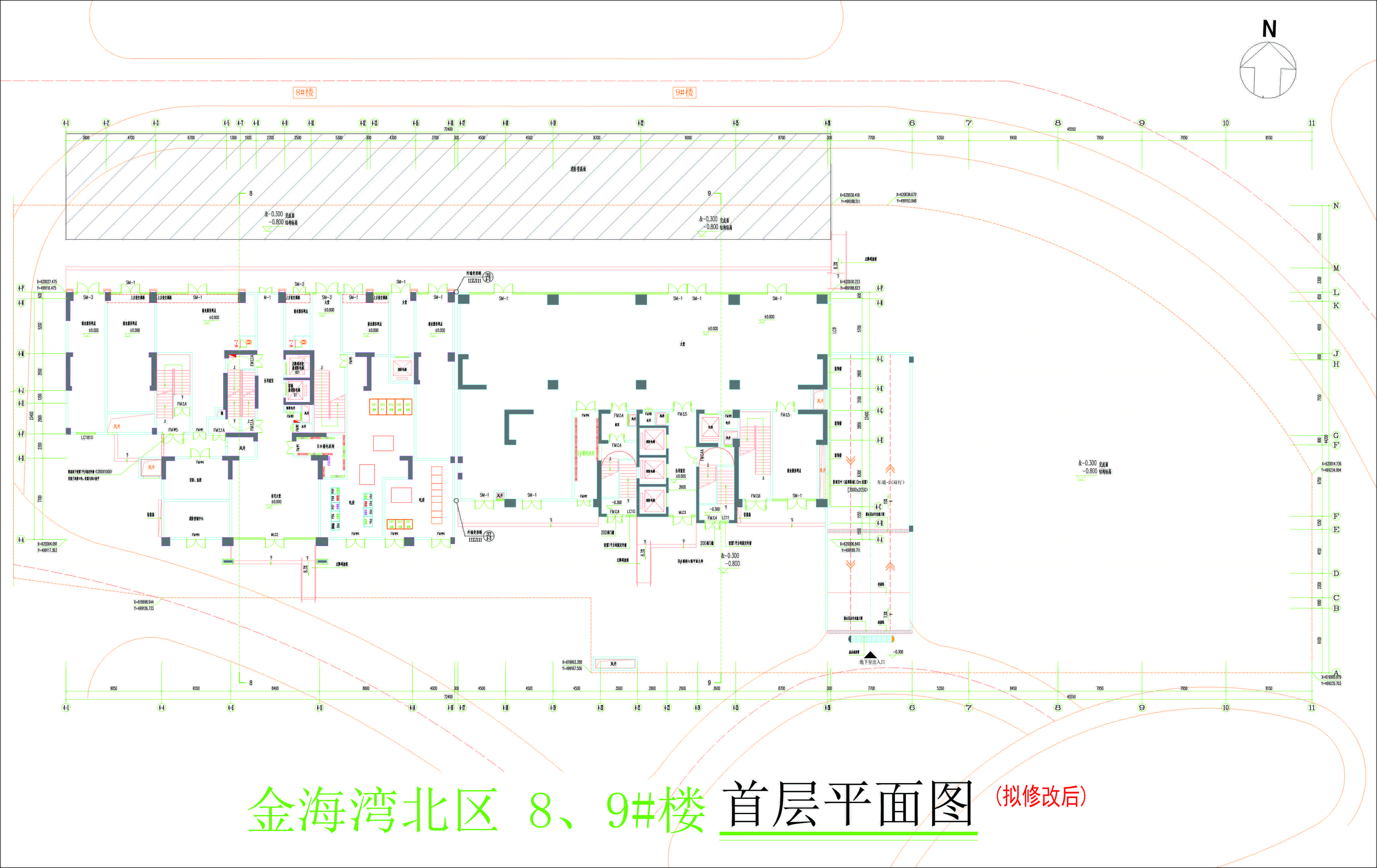 金海灣北區(qū)8、9#樓首層平面圖（擬修改后）.jpg