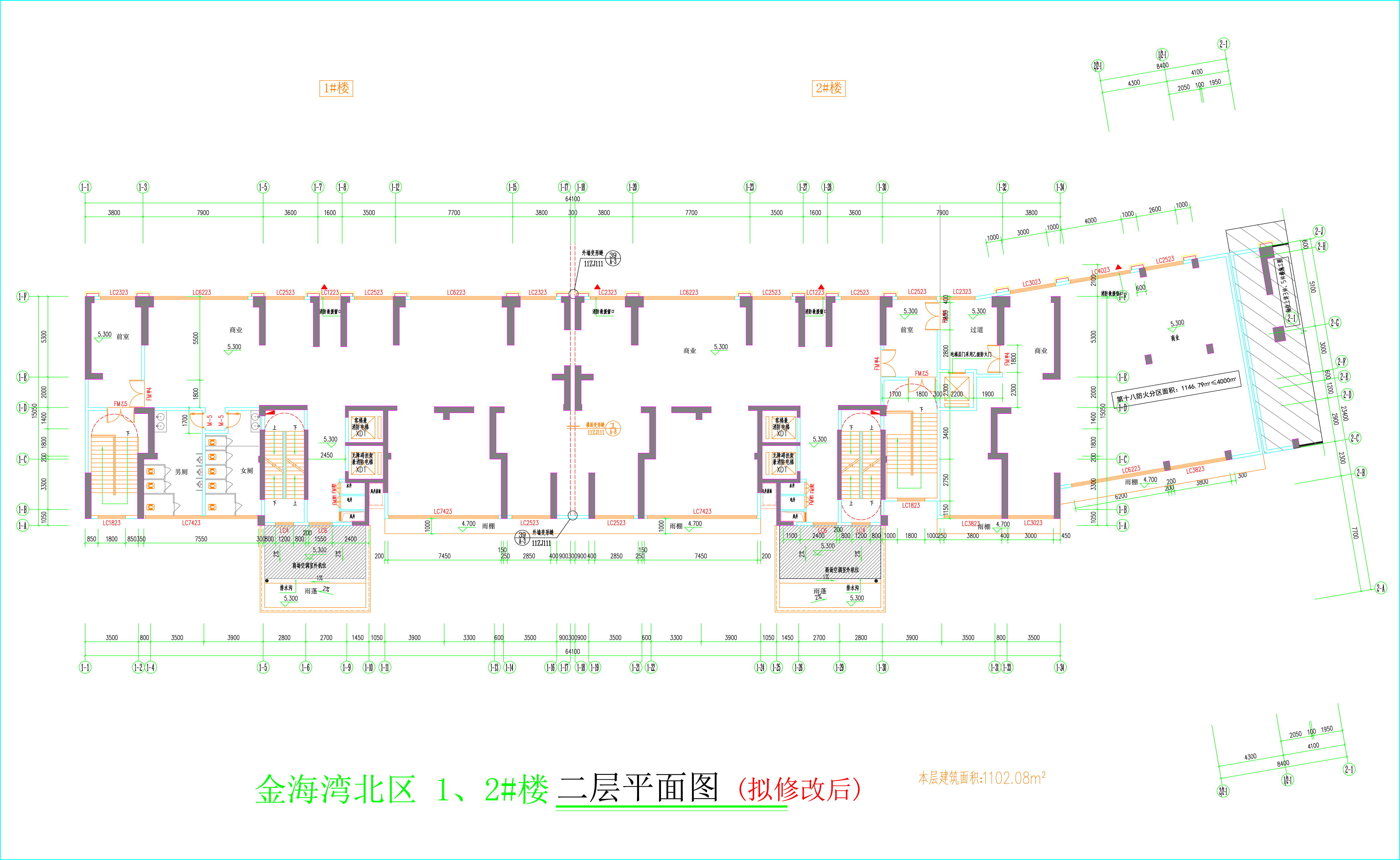 金海灣北區(qū)1、2#樓_二層平面圖（擬修改后）.jpg