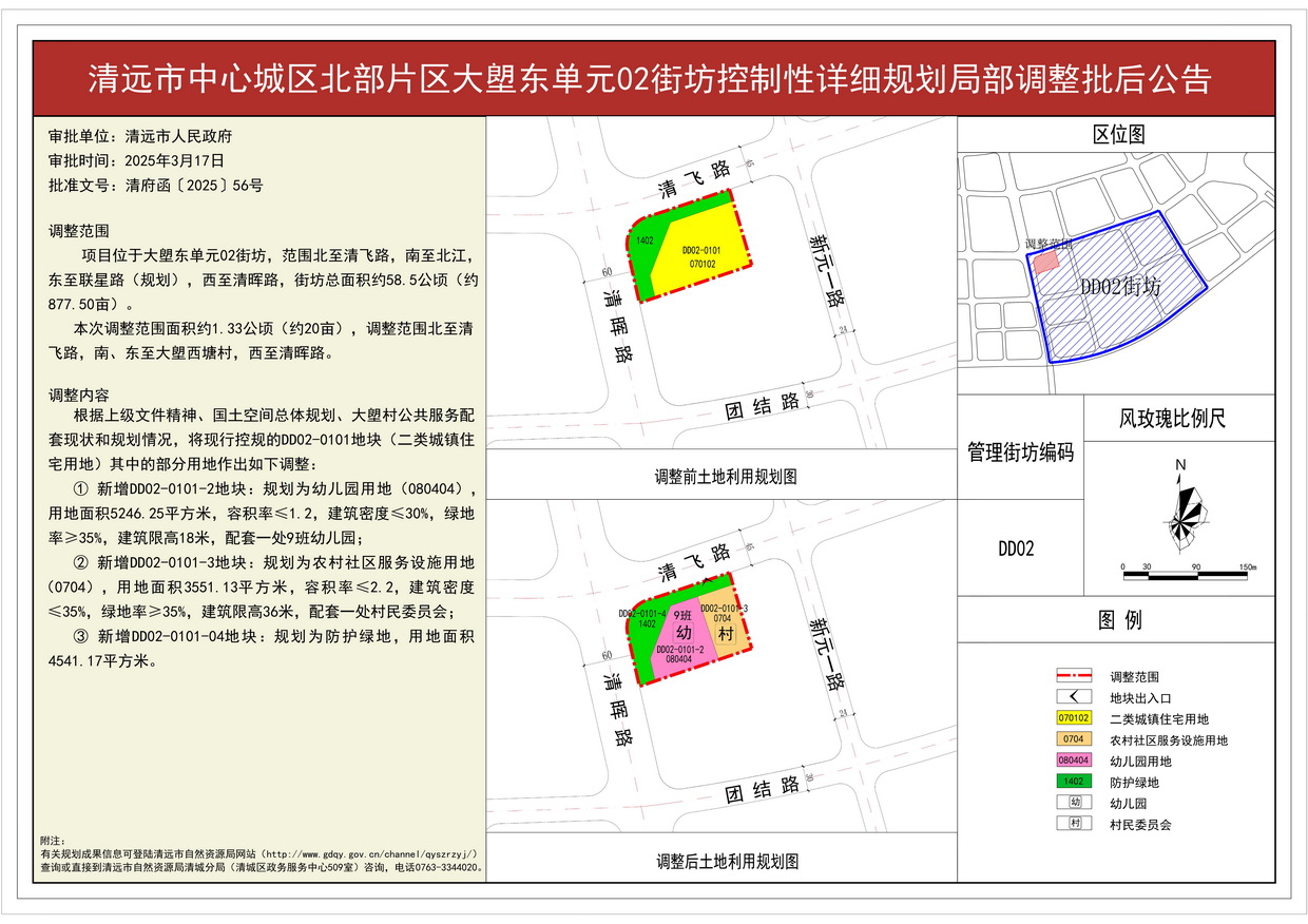 附件：《清遠市中心城區(qū)北部片區(qū)大塱東單元02街坊控制性詳細規(guī)劃局部調(diào)整  》批后公告--s.jpg