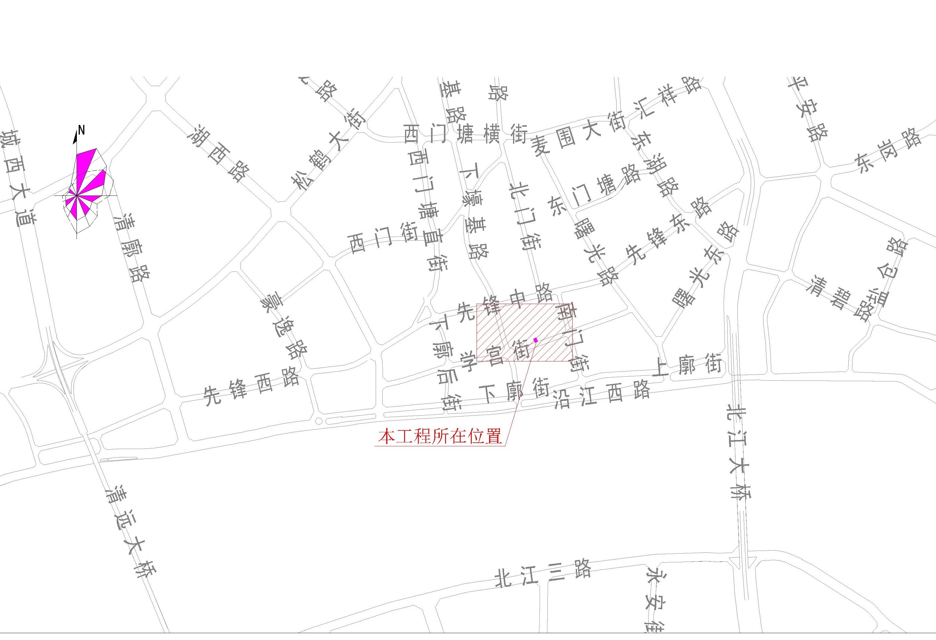 清遠(yuǎn)市學(xué)宮街（強(qiáng)記鴿子湯段）市政中壓燃?xì)夤艿拦こ?區(qū)位圖.jpg